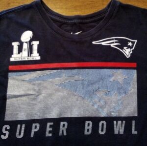 New England Patriots Super Bowl LI Nike Media Day Reflective Logo XL T-Shirt